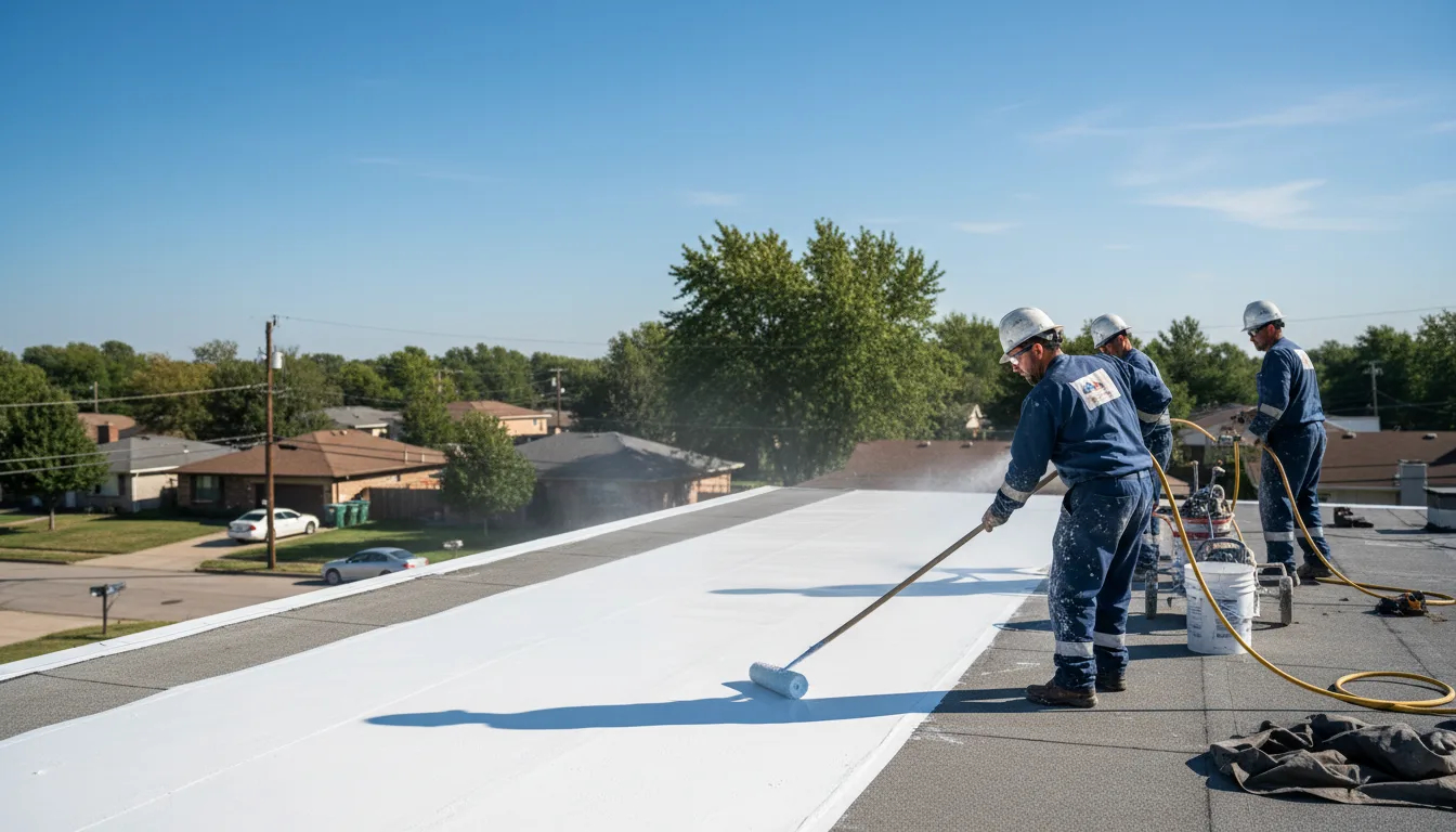 Commercial roof coating in Nevada, MO near me